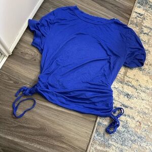 SHEIN Royal Blue Side-Tie Tee